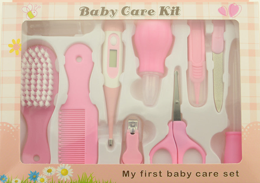 Baby Care Essentials Kit – 10-Piece Nail Clipper, Nasal Aspirator & Thermometer Set