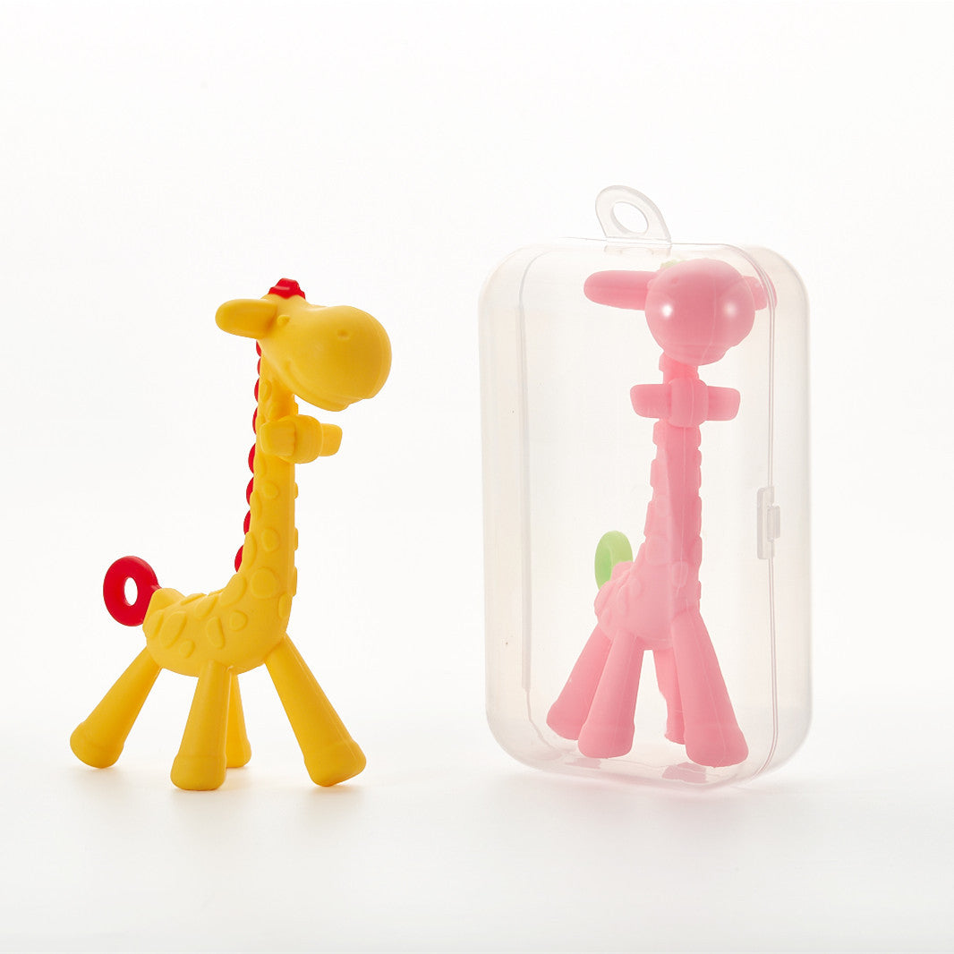 Baby Giraffe Teether – Soft Silicone Molar Stick Toy for Infants