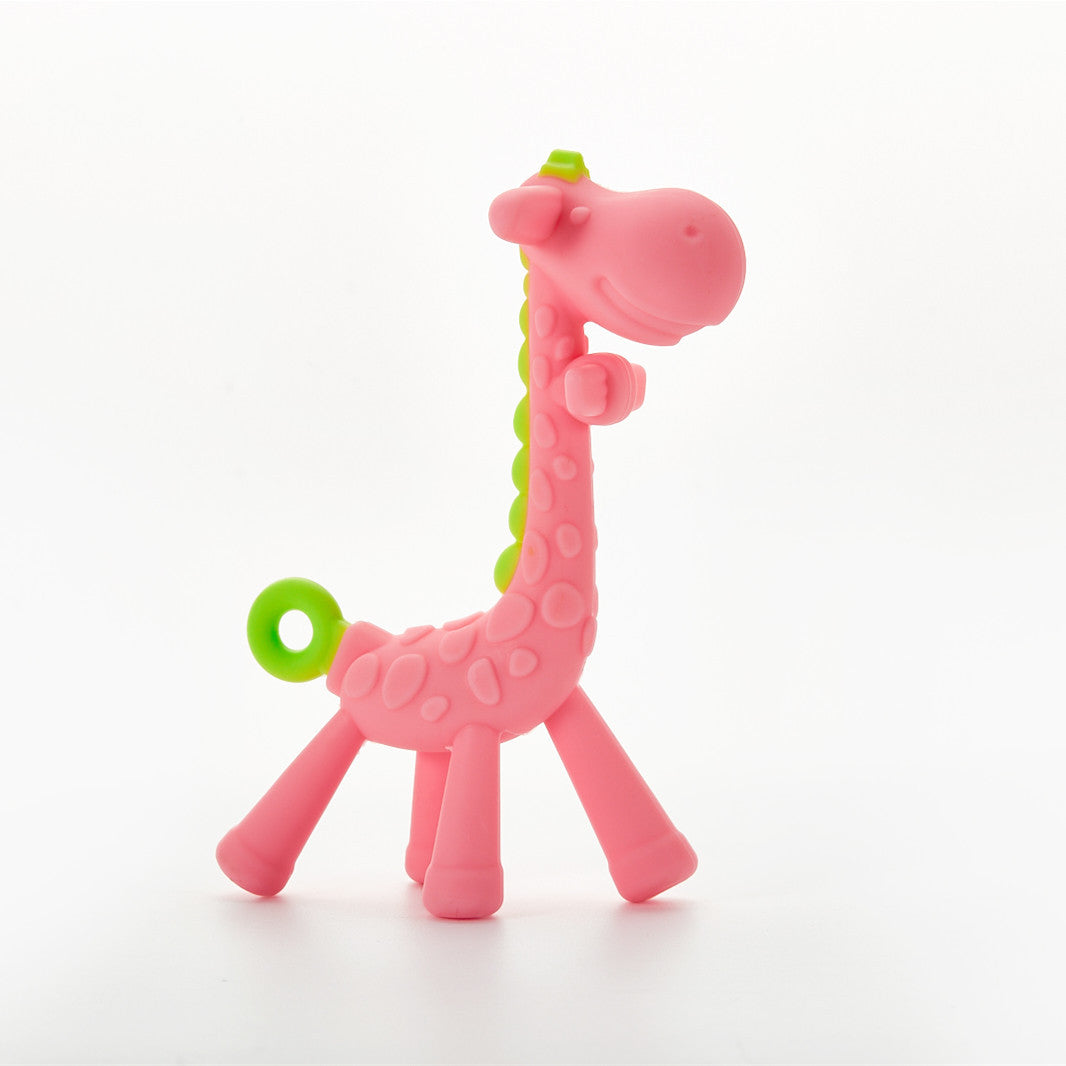 Baby Giraffe Teether – Soft Silicone Molar Stick Toy for Infants