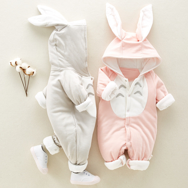 Baby Bunny Hooded Romper – Cute Cotton Onesie