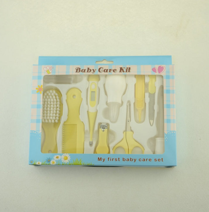 Baby Care Essentials Kit – 10-Piece Nail Clipper, Nasal Aspirator & Thermometer Set