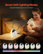 Baby Sleep Sound Machine – 18 Sounds, Night Light & Dual Alarm
