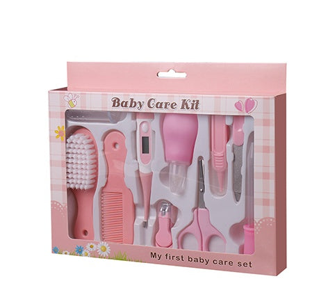 Baby Care Essentials Kit – 10-Piece Nail Clipper, Nasal Aspirator & Thermometer Set
