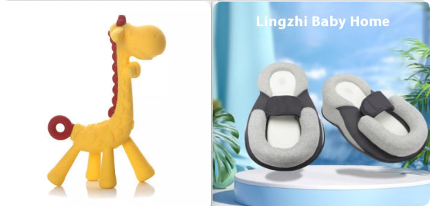 Baby Giraffe Teether – Soft Silicone Molar Stick Toy for Infants