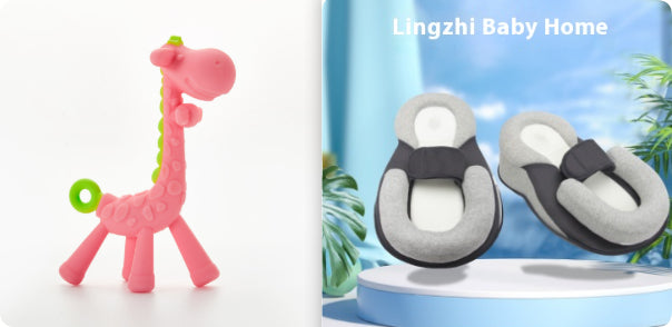 Baby Giraffe Teether – Soft Silicone Molar Stick Toy for Infants