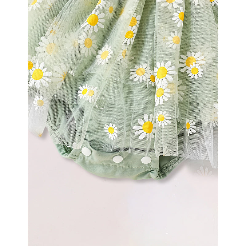 Baby Girl Floral Romper Set – Cute Summer Jumpsuit with Bow Headband