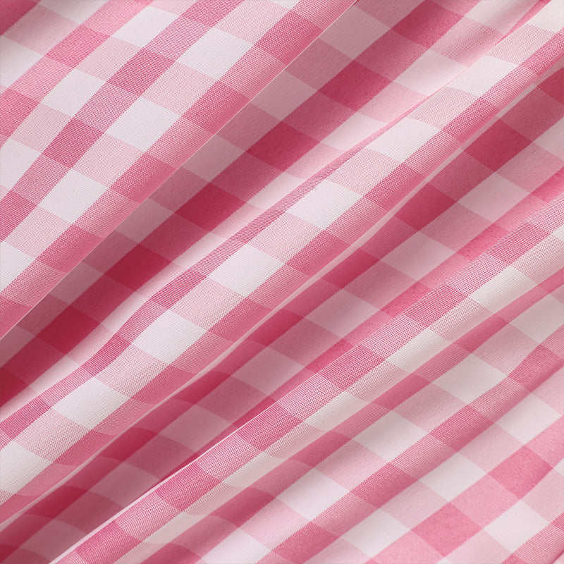 Baby Girl Bunny Romper Set – Cute Pink Checkered Outfit with Headband